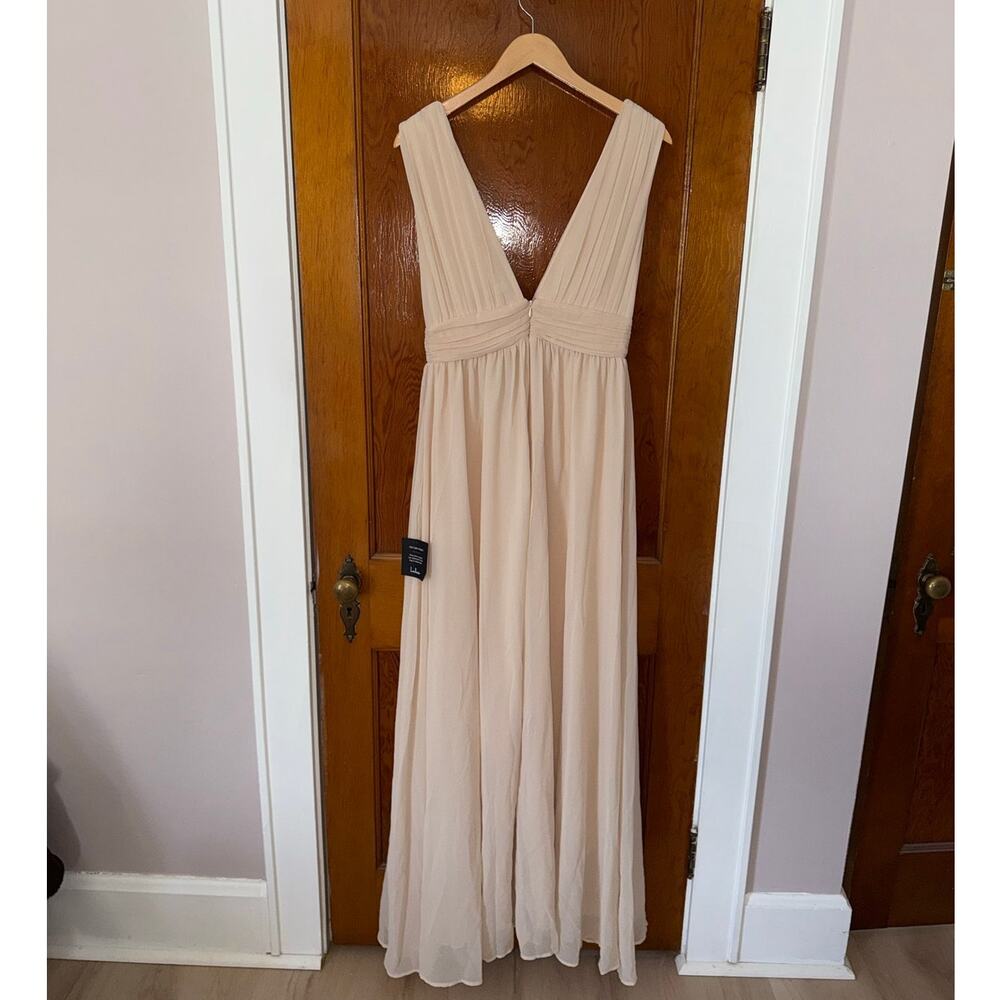 New Lulu’s Heavenly Hues Cream Maxi Dress Women’s size M - Picture 8 of 9